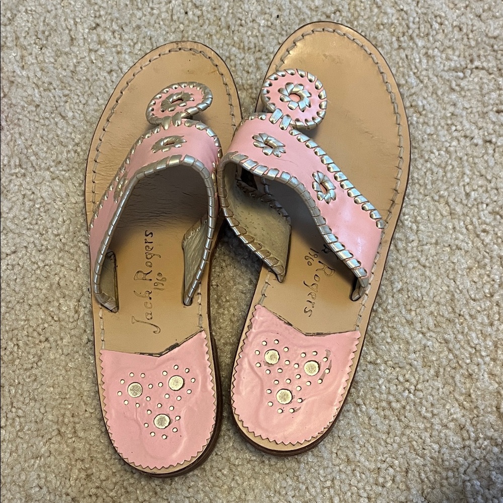 Jack Rogers Blush and Tan Sandals